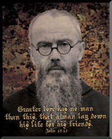 St. Maximilian Kolbe Graphic Wall Plaque