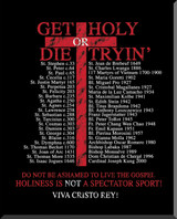 Get Holy or Die Tryin' Graphic Wall Plaque