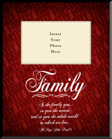 Family with JPII Quote Photo Frame