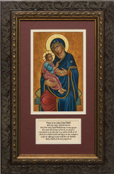 Our Lady of Good Health with Prayer Framed