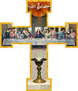 First Communion (Last Supper by Da Vinci Restored) Wall Cross
