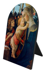 Virgin and her Child Arched Desk Plaque