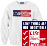 I Vote my Values Sweatshirt