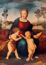 Mary with John and Christ Paper Print