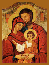 Holy Family Icon Poster Paper Print