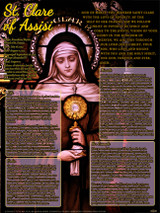 St. Clare of Assisi Explained Poster