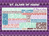 Saint Clare of Assisi Quote Poster