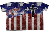 In God We Trust Graphic Poly T Shirt