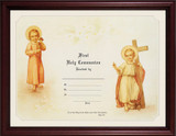 First Communion - Cherry Framed Certificate
