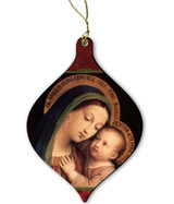 Our Lady of Good Counsel Wood Ornament