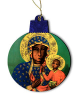 Our Lady of Czestochowa Wood Ornament