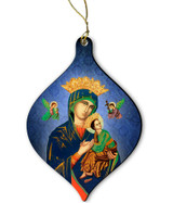 Our Lady of Perpetual Help Wood Ornament