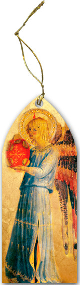 Fra Angelico Angel with Tambourine I Wood Ornament