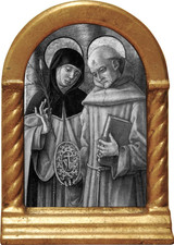 Sts. Catherine and Bernardino Desk Shrine