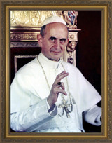 Saint Pope Paul VI - Gold Framed Art