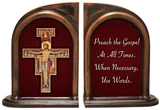 San Damiano Crucifix Quote Bookends
