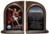 St. Michael Navy Bookends