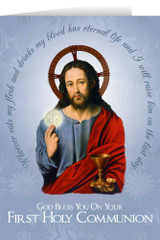 Jesus Christ First Communion Greeting Card