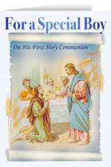 Jesus and the Apostles Boy's First Communion Greeting Card