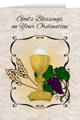 Chalice and Host Ordination Greeting Card