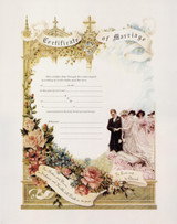 Traditional Marriage Vows Sacrament Certificate Unframed