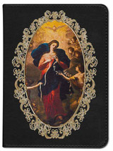 Personalized Catholic Bible with Mary Undoer of Knots Cover - Black NABRE