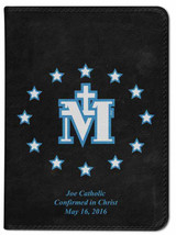 Personalized Catholic Bible with Miraculous Medal Cover - Black NABRE