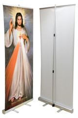 Divine Mercy with Sacred Heart Banner Stand