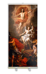 Resurrection of Christ by Coypel Banner Stand