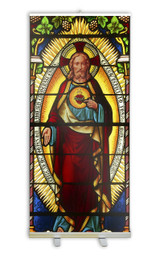 Sacred Heart Stained Glass Banner Stand