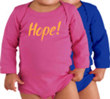 Hope! Long-Sleeve Baby Onesie