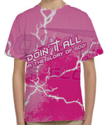 "Doing It All" Pink Graphic Children's Poly T-Shirt