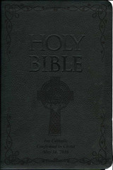 Laser Embossed Catholic Bible with Celtic Cover - Black NABRE