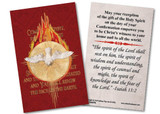 Holy Spirit Fire Confirmation Red Holy Card