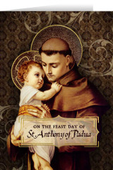 St. Anthony with Jesus Feast Day Greeting Card