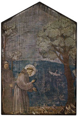 St. Francis with Birds Rustic Wood Plaque