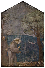 St. Francis with Birds Rustic Wood Plaque