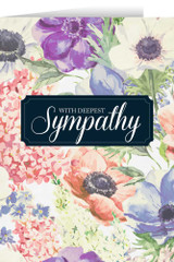 With Deepest Sympathy (Flowers) Greeting Card