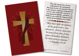 Deacon's Cross Diaconate Ordination Holy Card