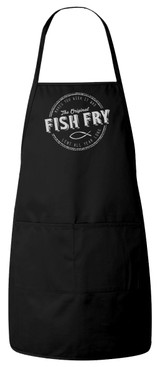 Fish Fry Apron (Black) Personalized