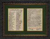 Ancient Irish Litany of Our Lady Matted Framed Art