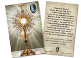 Fatima St. Michael Reparation Prayer Monstrance Holy Card