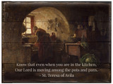 Our Lord is Moving St. Teresa of Avila Rustic Wood Plaque