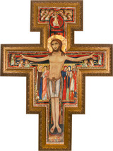 San Damiano Church-Sized Framed Canvas Cross