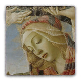 Madonna of the Magnificat (Detail) Square Tumbled Stone Tile