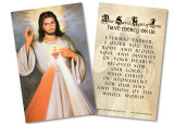 Divine Mercy with Sacred Heart Detail Holy Card