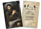 St. Francis in Prayer Holy Card