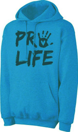 Pro-Life with Handprint Neon Hoodie