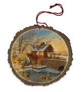 The Skating Party Wood Ornament