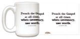 "Preach the Gospel" St. Francis of Assisi Quote Mug